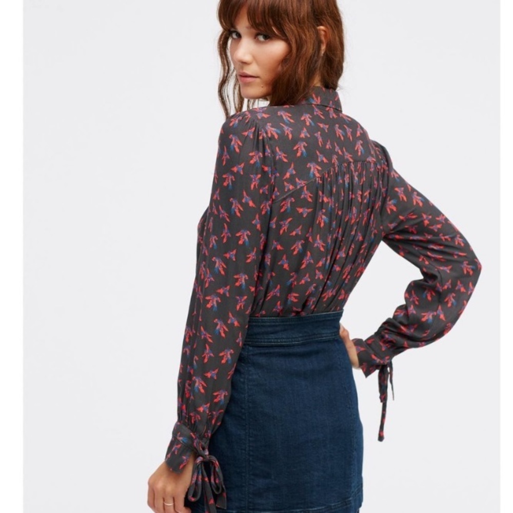 Free People Loveliest Printed Buttondown